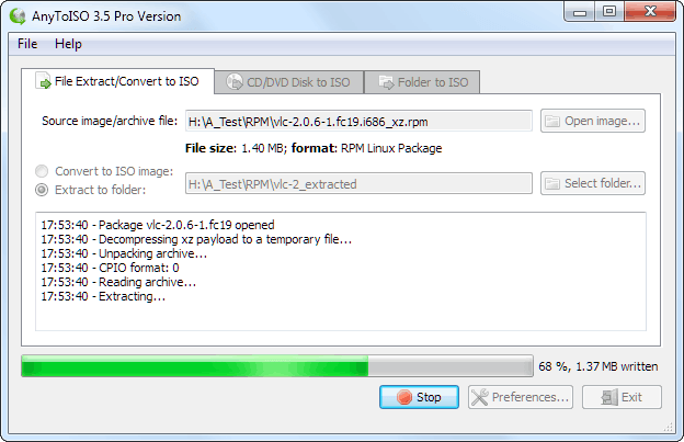 RPM to ISO or Extract RPM image