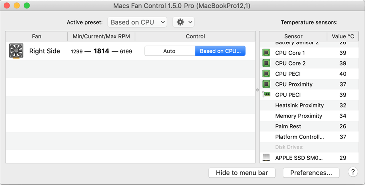 Macs Fan Control Mac 免费版 风扇调速器